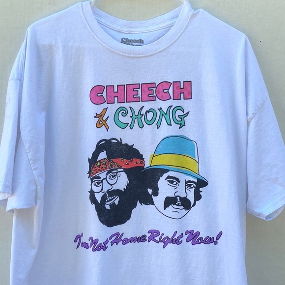 Cheech & Chong Womens plus size 0X/1X short sleeve white graphic tee - Picture 3 of 5